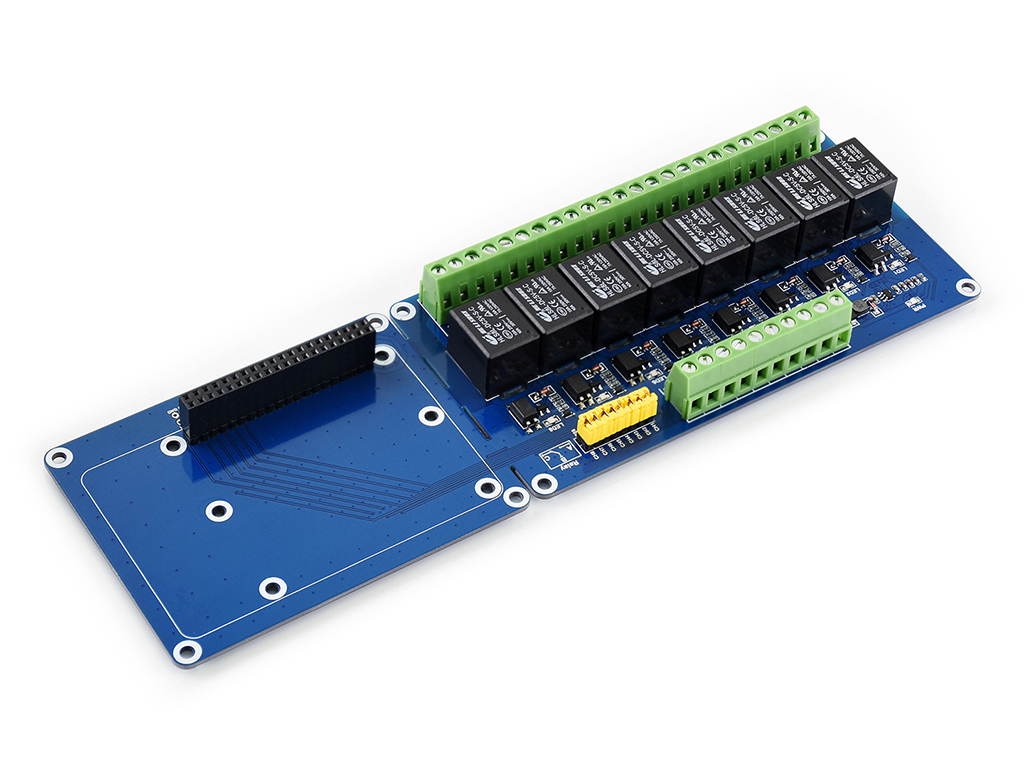 Relay 8 Channel Board - Raspberry Pi用8チャンネルリレーハット、5V 250V AC絶縁ボード、Python/Webデモで家電を制御