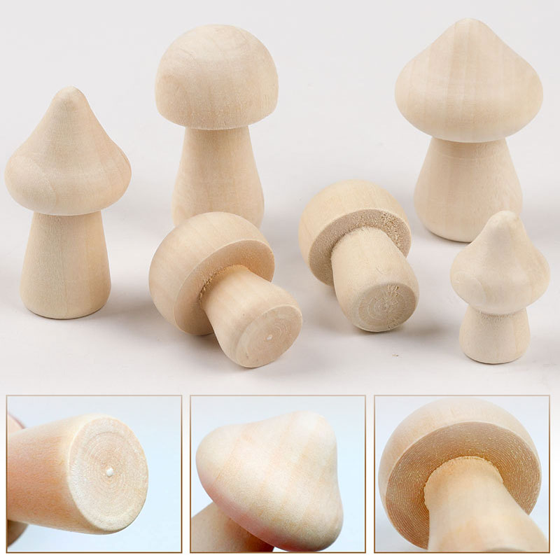 5 個ミニ未完成木製キノコ天然キノコ置物 DIY アート工芸 - Diy Automation Projects のレビューと価格