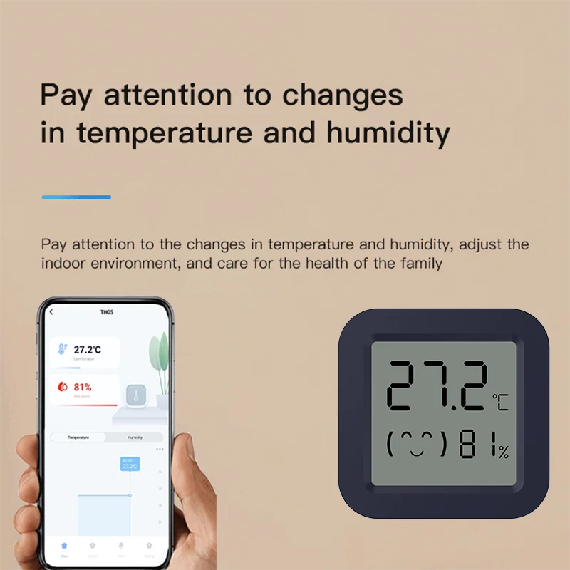 ミニスマート温度計湿度計温度湿度センサーアプリリモコンBTワ - Temperature Humidity Sensor のレビューと価格