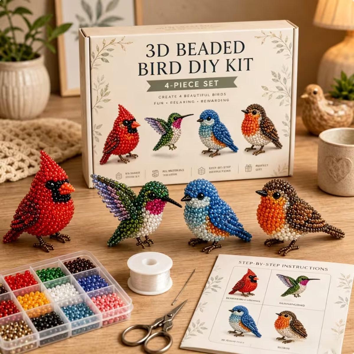 ミニ3Dビーズ動物DIYキット、カラフルなビーズと説明書付き - Diy Automation Projects のレビューと価格